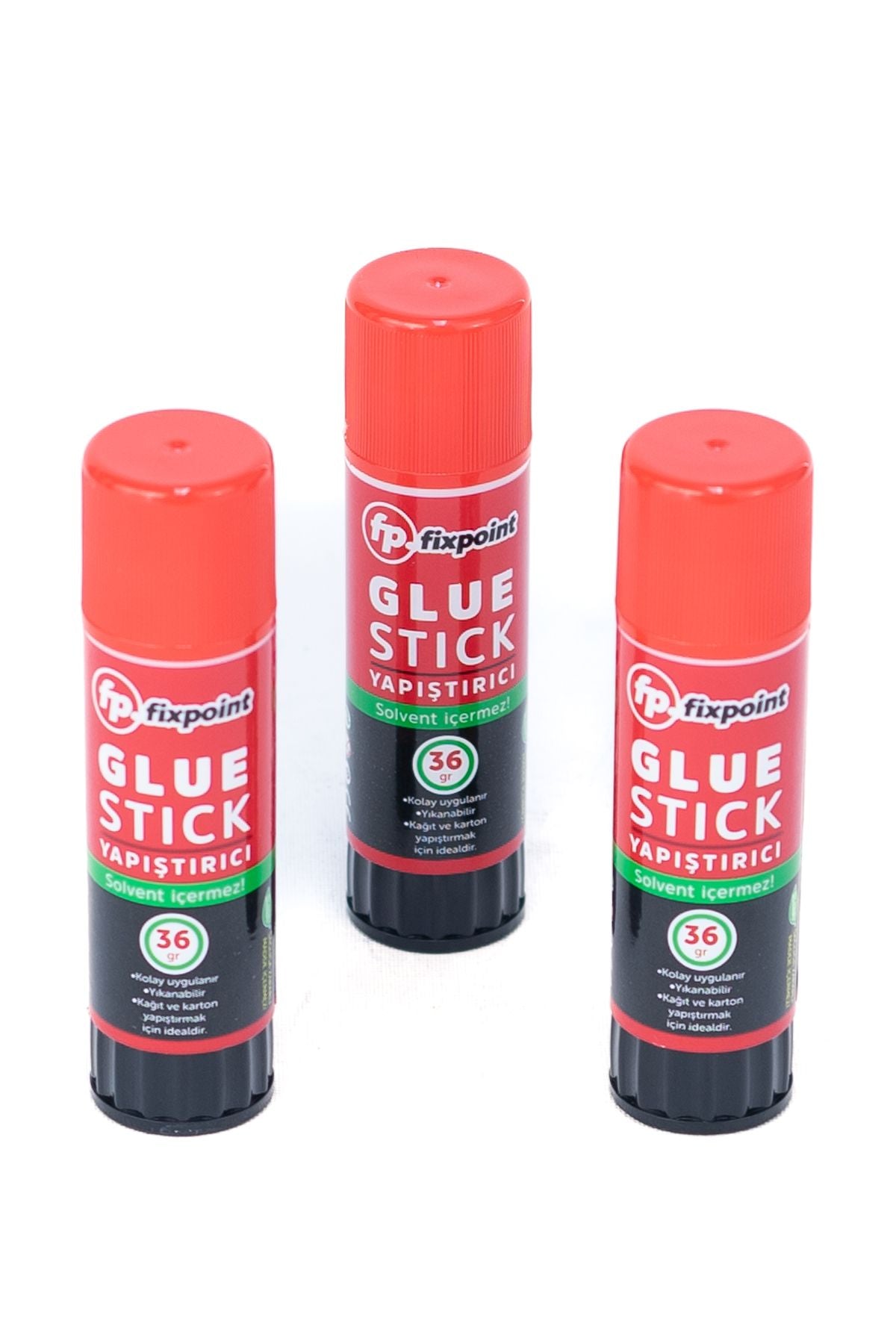 Kırtasiye Glue Stick Yapıştırıcı Büyük Boy Yıkanabilir Solvent içermez Dayanıklı 3 Adet